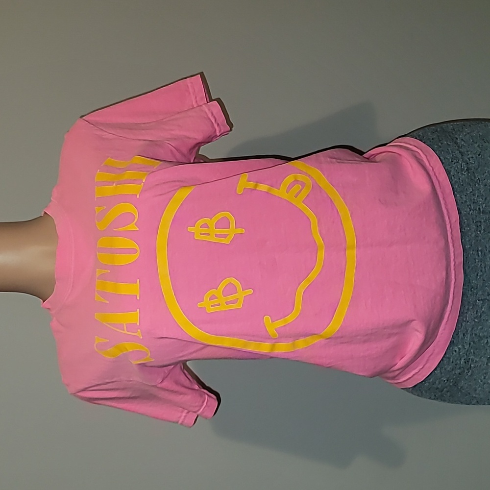 SATOSHI Bitcoin Conference Nashville '24 Tee w Nirvana Inspired Smiley